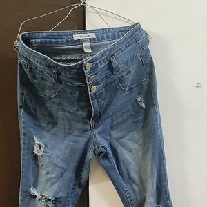 Refuge High Rise Distressed Denim Jeans